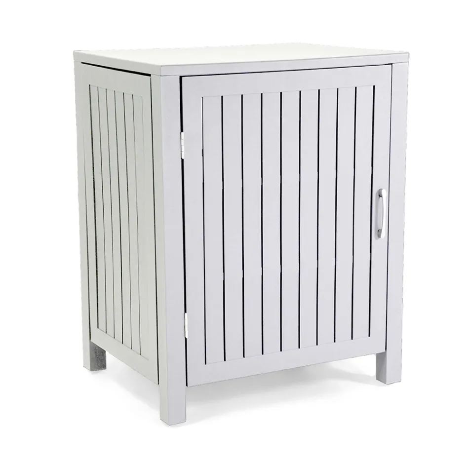 Mobiletto da Esterno in Alluminio con 1 Anta di Diverse Finiture - Hotel Viadurini