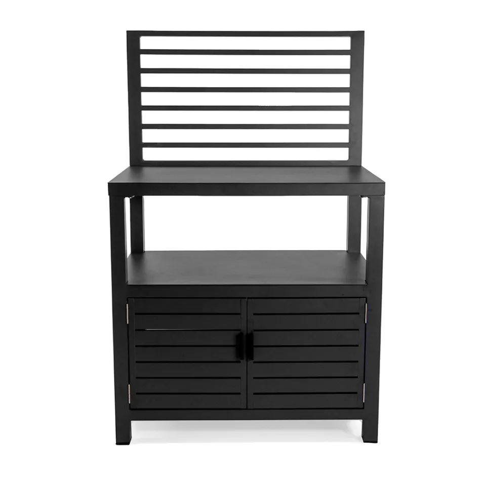 Mobiletto da Esterno in Alluminio con 2 Ante - Fotocamera Viadurini