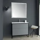 Mobili Arredo Bagno Design a Terra in Legno 90 cm di Lusso Made in Italy - Cizco Viadurini