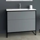 Mobili Arredo Bagno Design a Terra in Legno 90 cm di Lusso Made in Italy - Cizco Viadurini