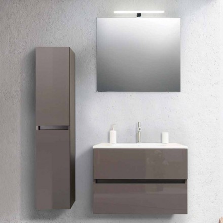 Mobili Arredo Bagno Sospesi in Mdf Laccato Made in Italy – Becky Viadurini
