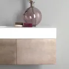 Mobili Bagno Sospesi in Metallo, Legno MDF e Stonelight Made in Italy - Renga Viadurini