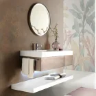 Mobili Bagno Sospesi in Metallo, Legno MDF e Stonelight Made in Italy - Renga Viadurini