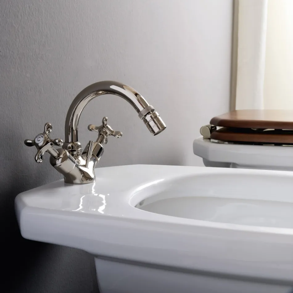 Monoforo Bidet in Ottone Pesante con Scarico Made in Italy -Polignano Viadurini