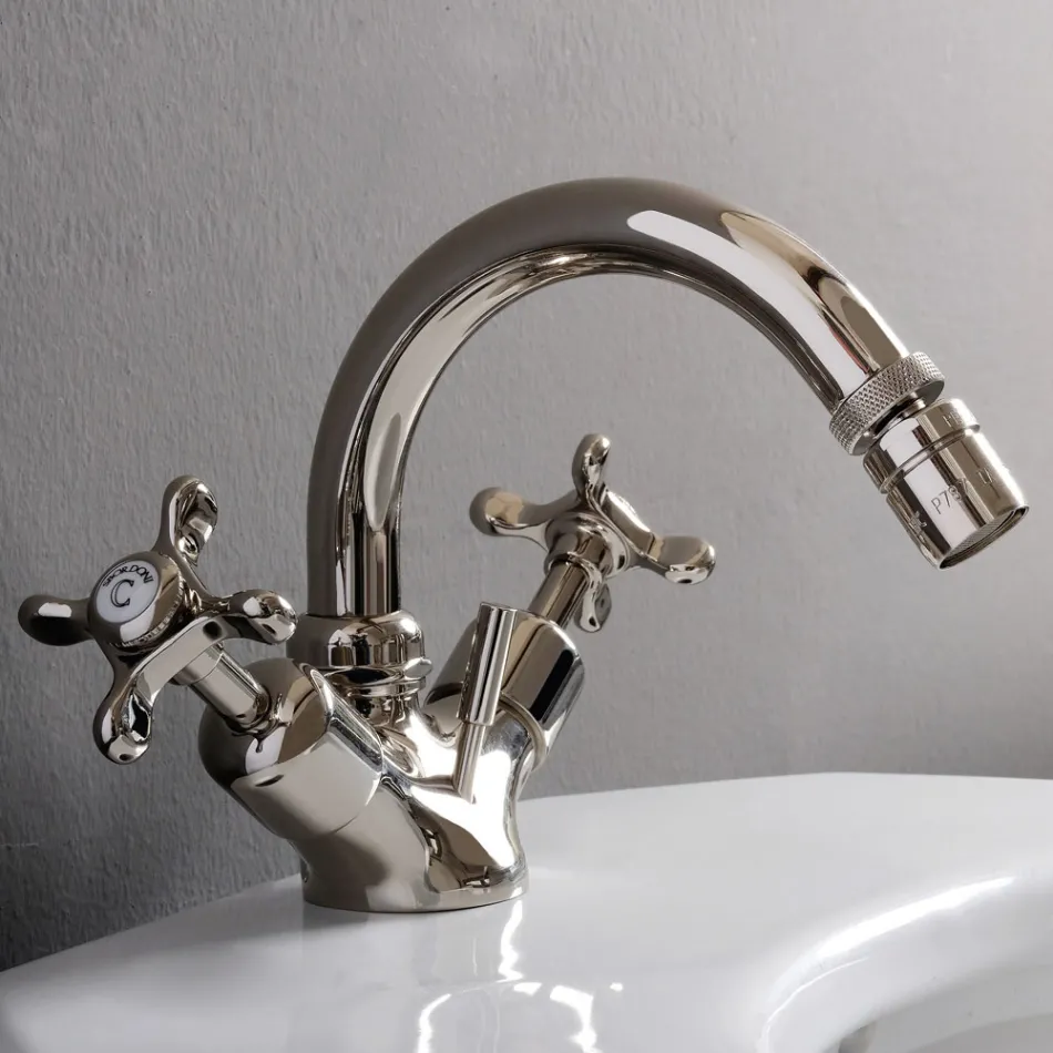Monoforo Bidet in Ottone Pesante con Scarico Made in Italy -Polignano Viadurini