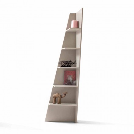 My Home Esquina libreria angolare design MDF laccato H220cm made Italy Viadurini