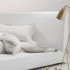 My Home Long Island letto matrimoniale in pelle imbottito made Italy Viadurini