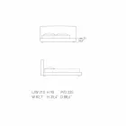 My Home Long Island letto matrimoniale in pelle imbottito made Italy Viadurini