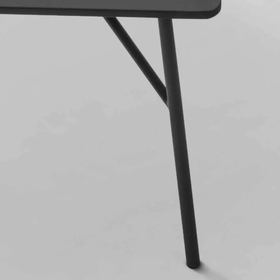 My Home Mek tavolino MDF grigio antracite design L79xH39cm made Italy Viadurini