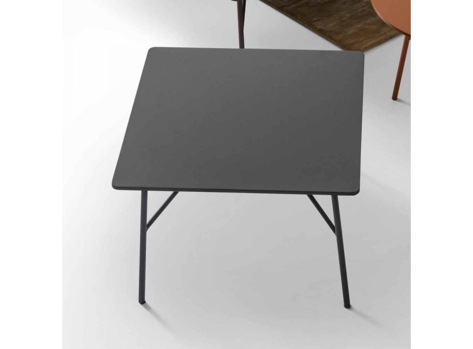 My Home Mek tavolino MDF grigio antracite design L79xH39cm made Italy Viadurini