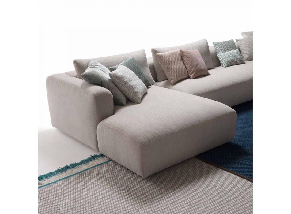 My Home Softly divano componibile di design in tessuto made in Italy Viadurini