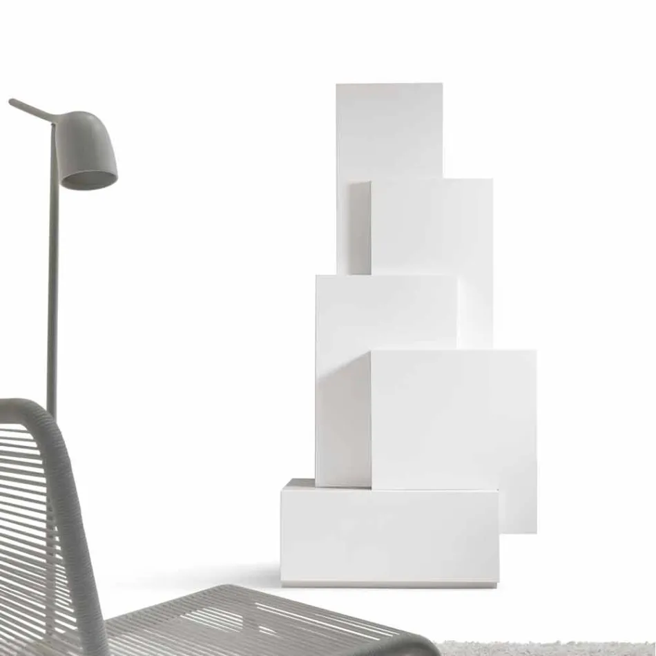 My Home Tetris mobile zona giorno a torre design MDF H196cm made Italy Viadurini