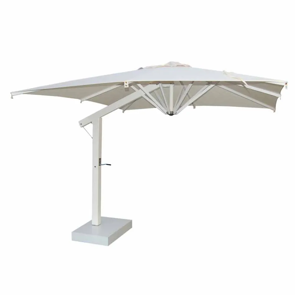 Ombrellone Braccio Giardino in Alluminio Bianco o Antracite 300x400 cm - Lapillo Viadurini