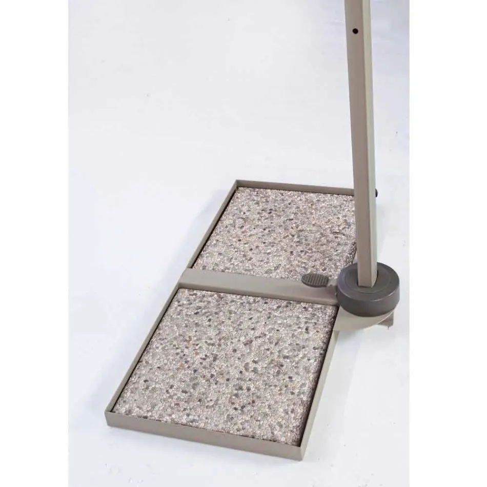 Ombrellone da Esterno Diametro 3,5m in Poliestere con Palo in Alluminio - Linfa Viadurini