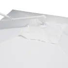 Ombrellone da Esterno in Poliestere con Struttura Alluminio Bianco - Zinica Viadurini