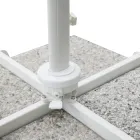 Ombrellone da Esterno in Poliestere con Struttura Alluminio Bianco - Zinica Viadurini