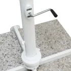 Ombrellone da Esterno in Poliestere con Struttura Alluminio Bianco - Zinica Viadurini