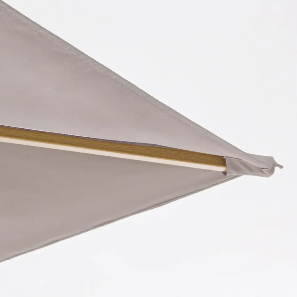 Ombrellone da Giardino con Telo Poliestere Tortora 3x4 mt, Homemotion - Lucius Viadurini