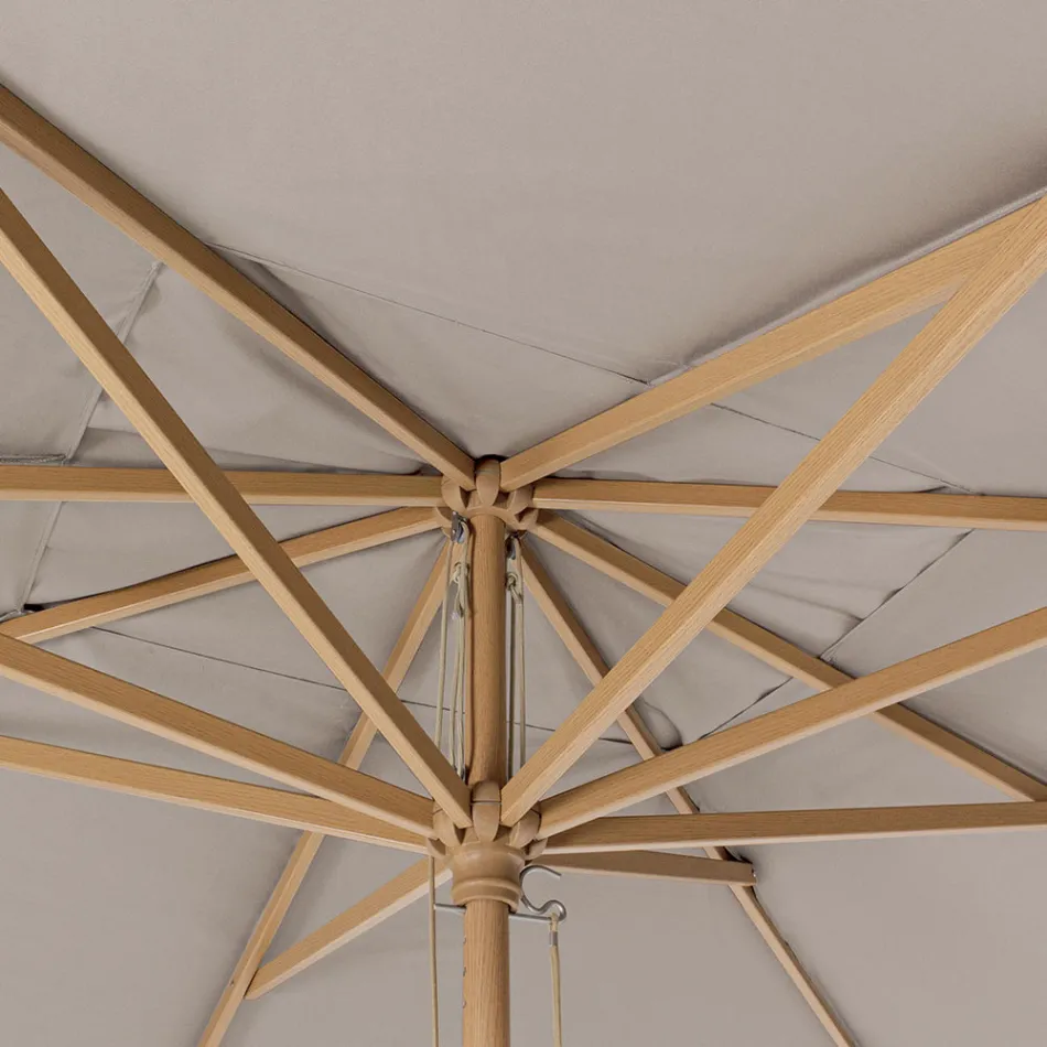 Ombrellone da Giardino con Telo Poliestere Tortora 3x4 mt, Homemotion - Lucius Viadurini