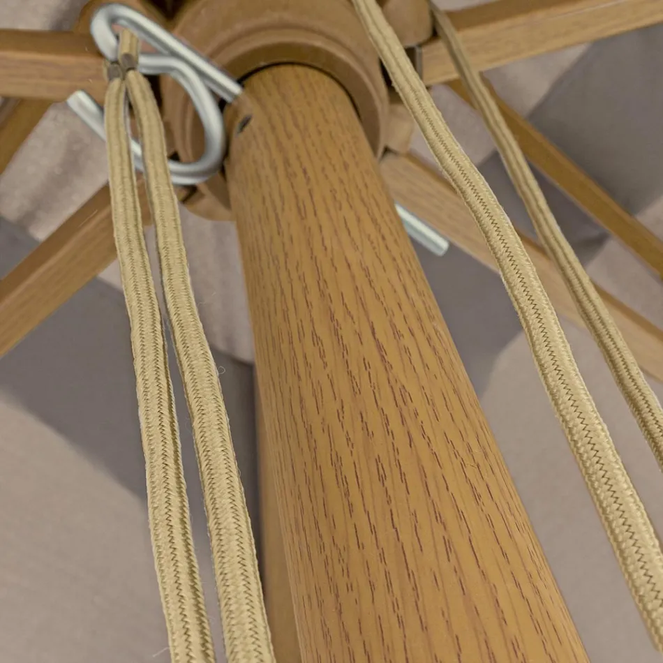 Ombrellone da Giardino con Telo Poliestere Tortora 3x4 mt, Homemotion - Lucius Viadurini