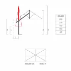 Ombrellone da Giardino in Alluminio Bianco o Antracite 300x200 cm - Lapillo Viadurini