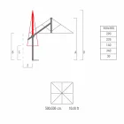 Ombrellone da Giardino in Alluminio Bianco o Antracite 300x300 cm - Lapillo Viadurini