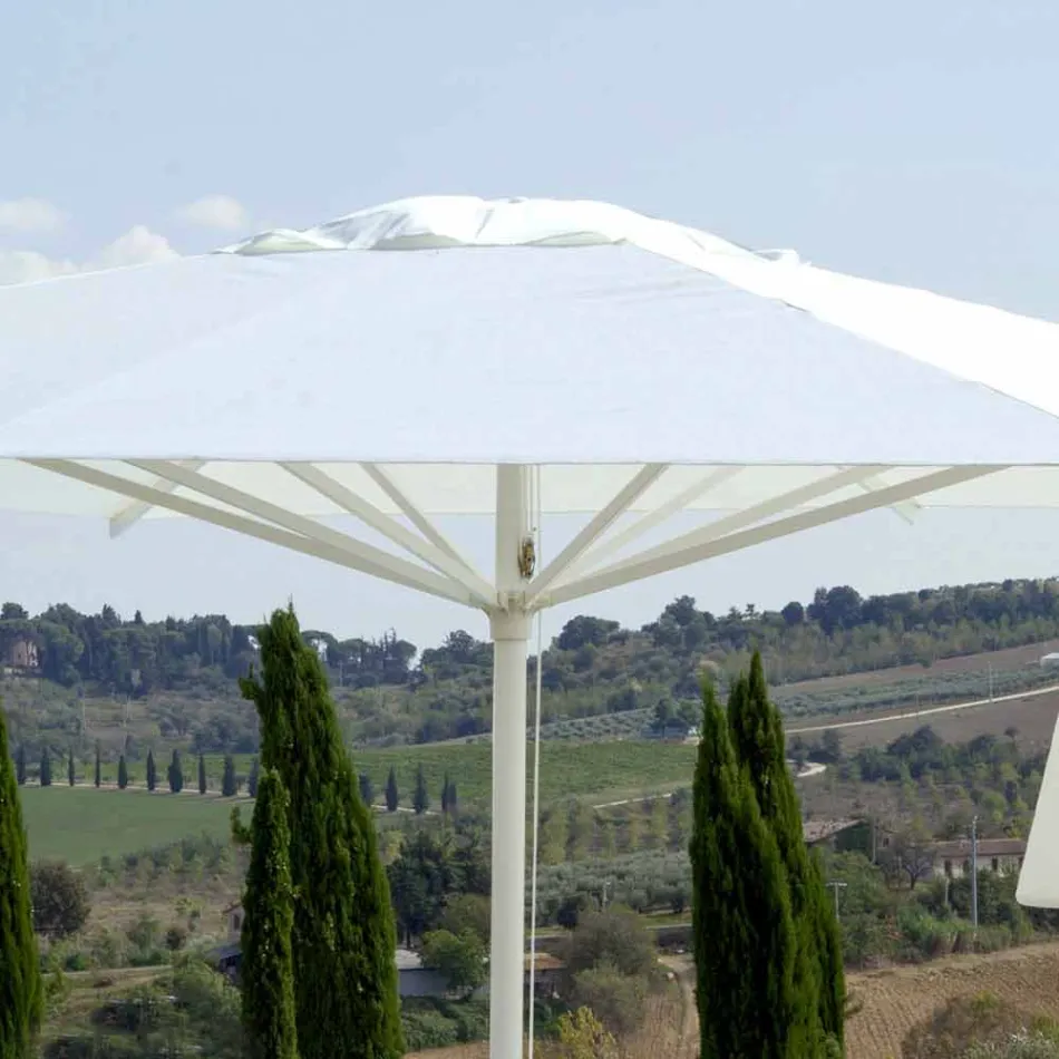 Ombrellone da Giardino in Tessuto Acrilico e Alluminio Made in Italy - Solero Viadurini