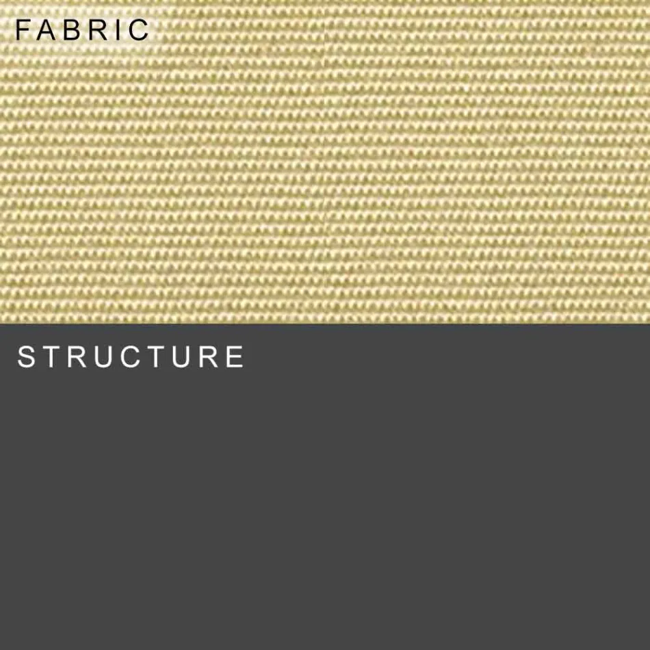 Ombrellone da Giardino in Tessuto Acrilico e Alluminio Made in Italy - Solero Viadurini