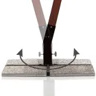 Ombrellone in Legno Massello con Telo in Poliestere Spalmato in PVC - Devoir Viadurini