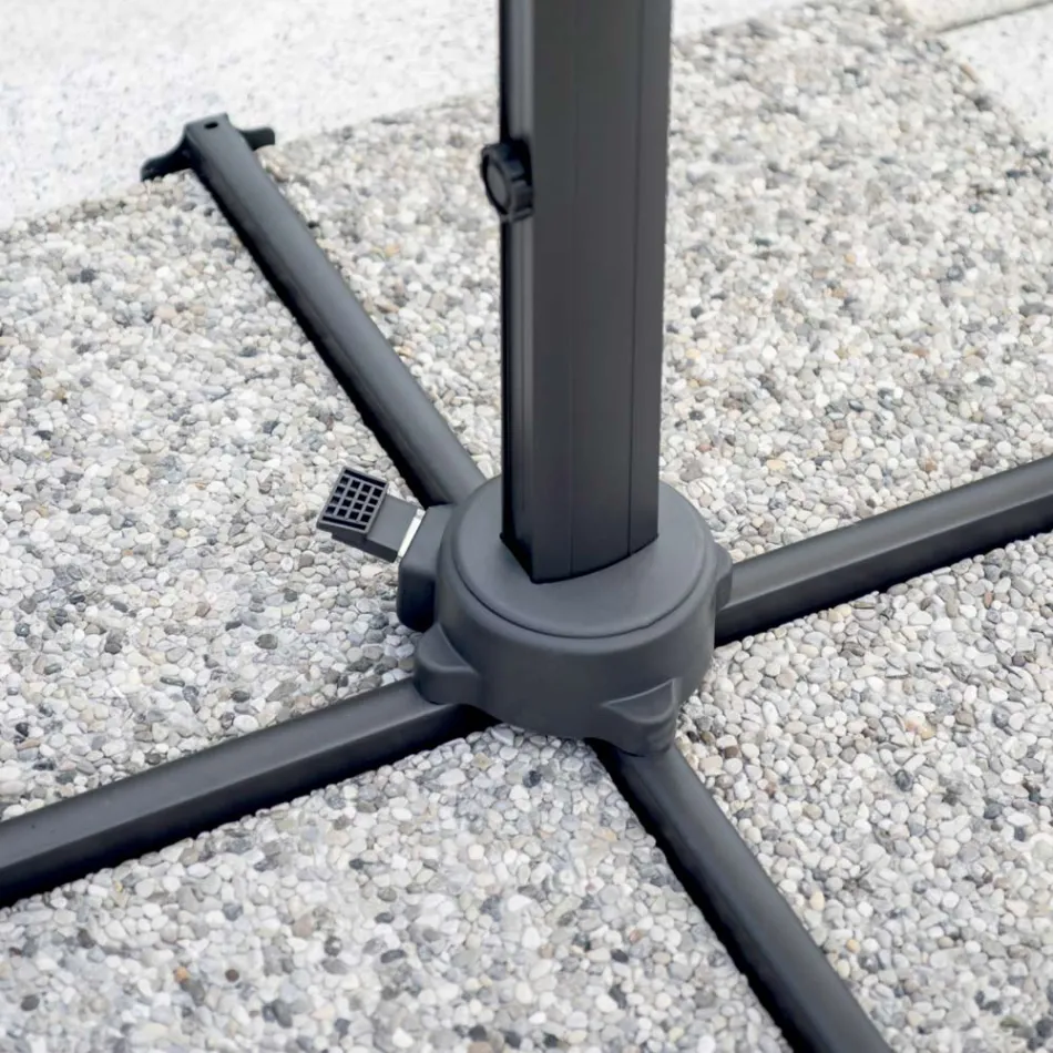 Ombrellone in Poliestere con Maniglione e Palo Laterale - Nexa Viadurini