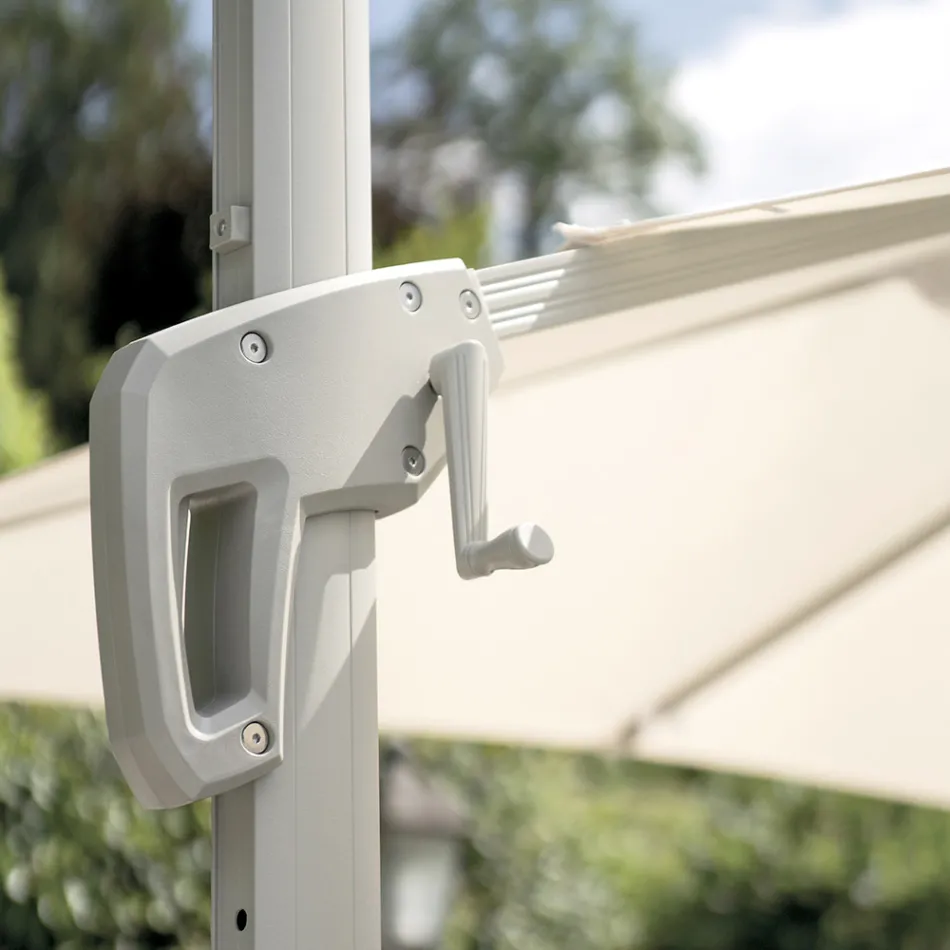 Ombrellone in Poliestere con Maniglione e Palo Laterale - Nexa Viadurini