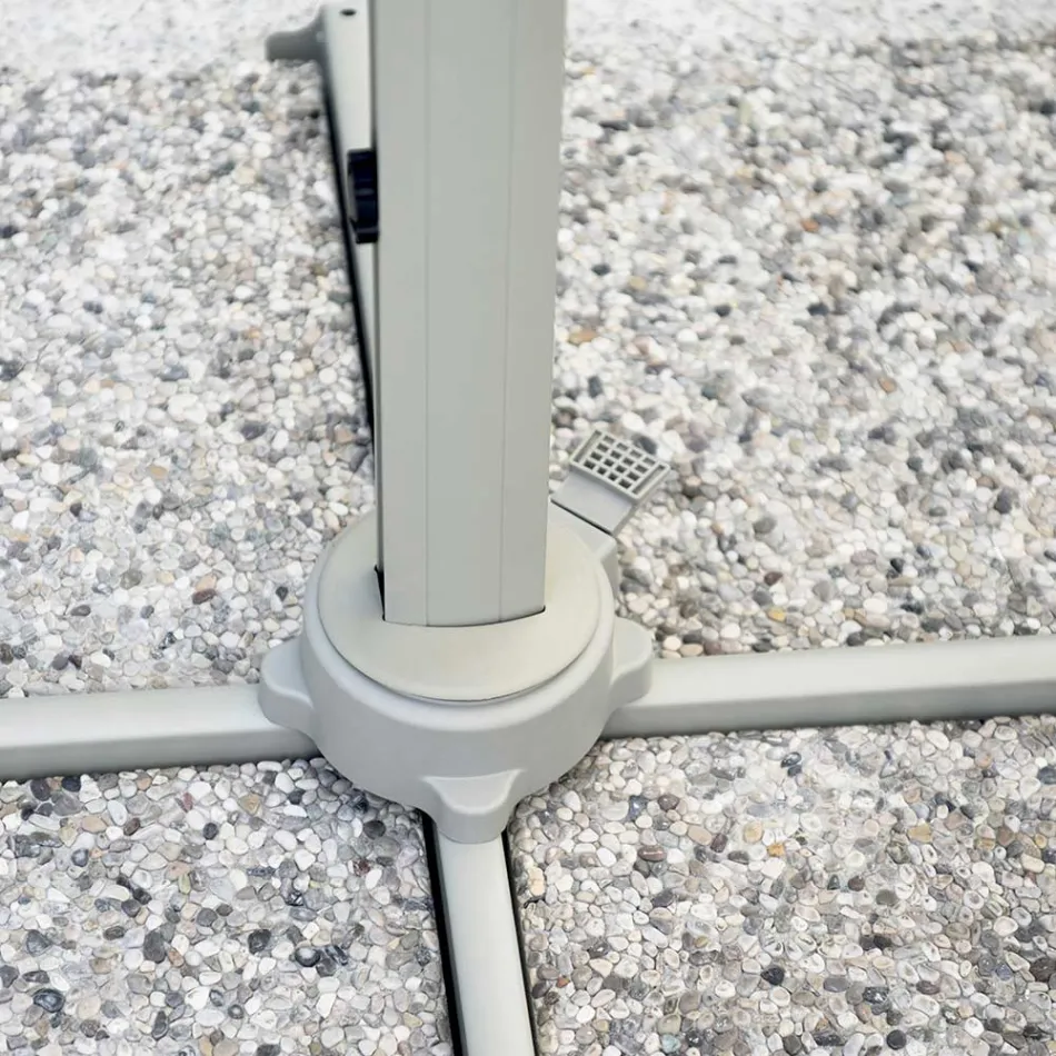 Ombrellone in Poliestere con Maniglione e Palo Laterale - Nexa Viadurini