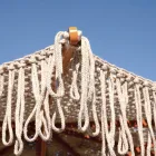 Ombrellone Rotondo Ø 2,5 metri in Rete con Frangia - Sole Viadurini