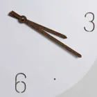 Orologio a Muro Classico Design in Legno Tondo Bianco Taglio a Laser - Gioviale Viadurini