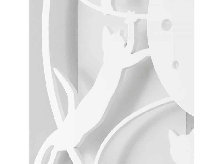 Orologio a Muro dal Design Grande Moderno Rotondo Colorato Decorato - Gatto Viadurini