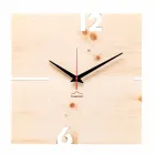 Orologio a Muro Quadrato in Legno di Quercia, Pino o Noce Made in Italy – Bethel Viadurini
