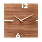 Orologio a Muro Quadrato in Legno di Quercia, Pino o Noce Made in Italy – Bethel Viadurini