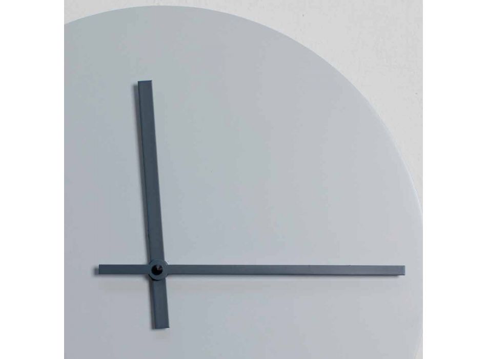 Orologio a Muro Rotondo di Design Moderno Grigio e Blu Made in Italy - Umbriel Viadurini