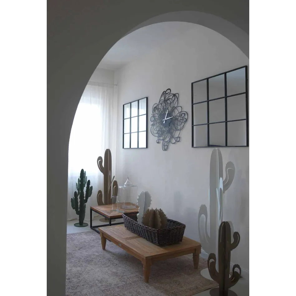 Orologio a Parete di Design Moderno in Ferro Nero o Bianco Made in Italy – Baldo Viadurini