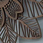 Orologio a Parete in Legno Chiaro o Scuro dal Design Moderno a Fiore - Aquilegia Viadurini