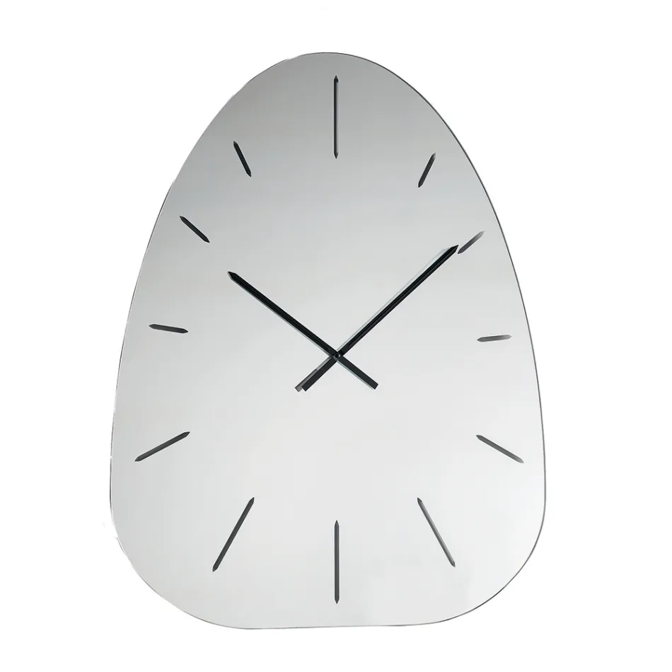 Orologio a Parete in Vetro Specchiato con Numeri Incisi a Laser - Claudia Viadurini