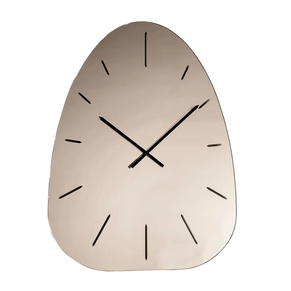 Orologio a Parete in Vetro Specchiato con Numeri Incisi a Laser - Claudia Viadurini