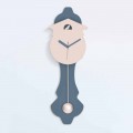 Orologio a Pendolo Moderno in Legno da Parete di Design Grigio e Rosa - Cuculo