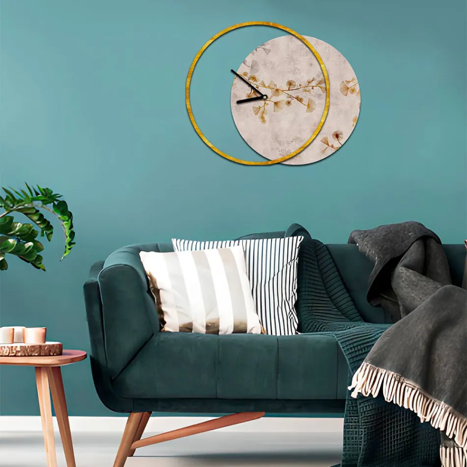 Orologio con Pannello in Legno e Stampato Made in Italy - Malawi Viadurini