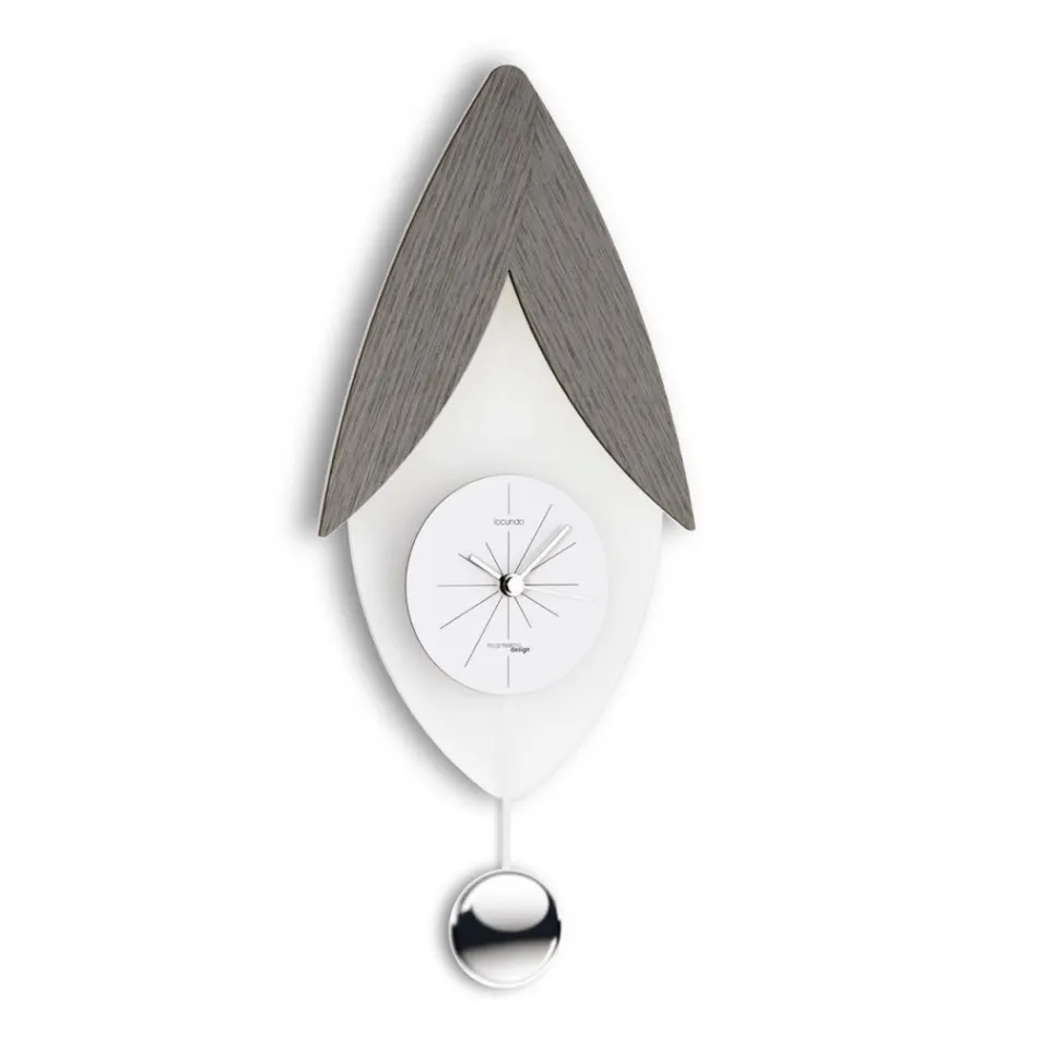 Orologio con Pendolo in Metacrilato Bisatinato Made in Italy - Great Viadurini