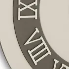 Orologio da Muro in MDF e Numeri Romani in Rilievo in Lino - Cronoforma Viadurini