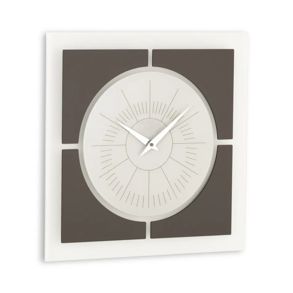 Orologio da Muro in Metacrilato e Cornice in Lino Made in Italy - Battito Viadurini