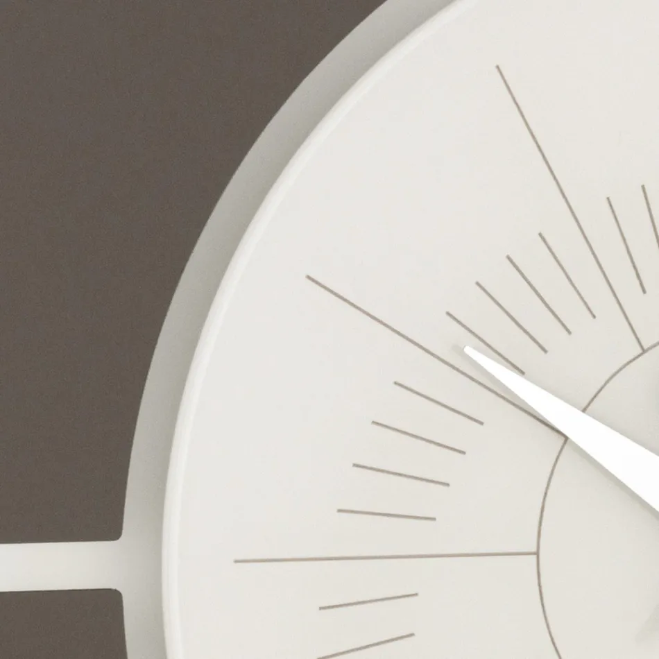 Orologio da Muro in Metacrilato e Cornice in Lino Made in Italy - Battito Viadurini