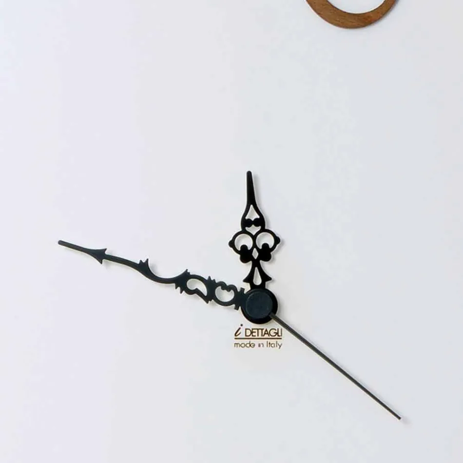 Orologio da Muro Moderno e Rotondo in Legno con Decori di Design - Season Viadurini