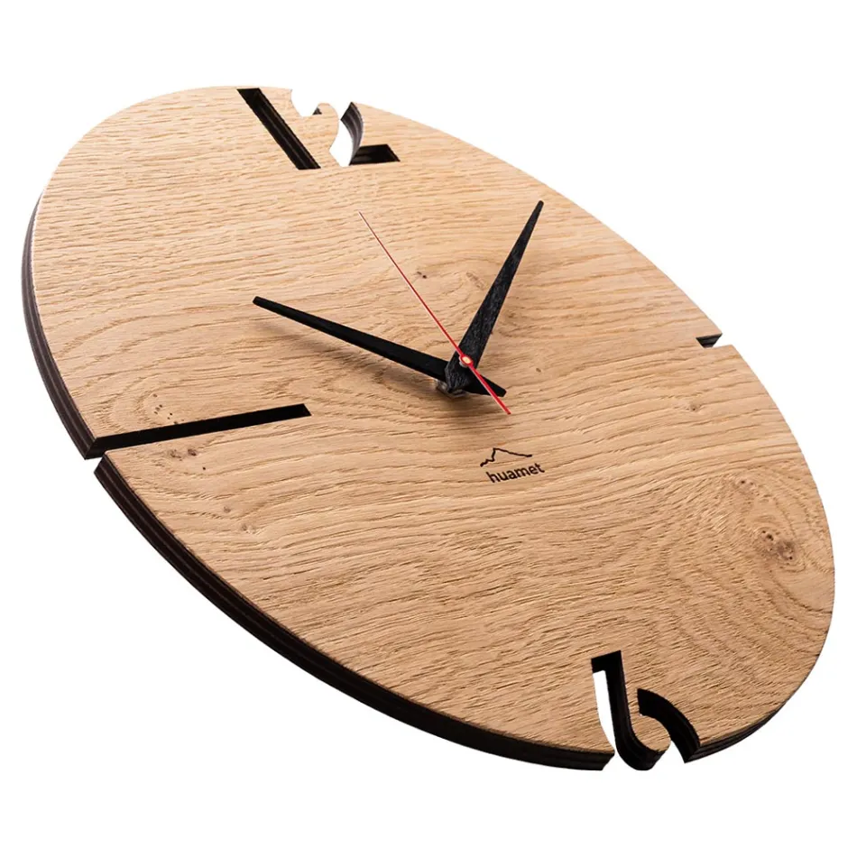 Orologio da Muro Rotondo in Legno di Quercia, Pino o Noce Made in Italy – Bethel Viadurini